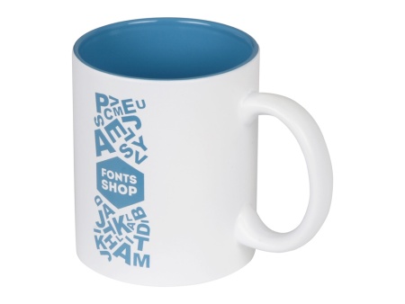 Кружка с покрытием для гравировки Subcolor W, белый/голубой