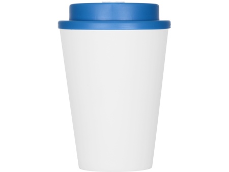 Пластиковый стакан Take away с двойными стенками и крышкой с силиконовым клапаном, 350 мл, белый/голубой Пластиковый стакан Take away с двойными стенками и крышкой с силиконовым клапаном, 350 мл, белый/голубой