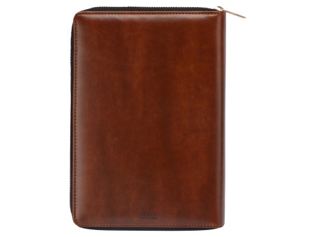 Бизнес-блокнот на молнии А5 Fabrizio, 80 листов,  коричневый Бизнес-блокнот на молнии А5 Fabrizio, 80 листов,  коричневый