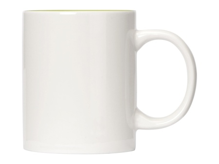 Кружка Sublime Color XL для сублимации 440мл, белый/зеленое яблоко