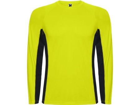 Футболка Shanghai  мужская с длинным рукавом, неоновый желтый/черный
