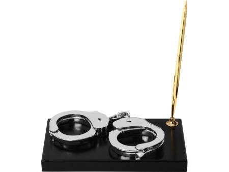 Настольный прибор Правопорядок, серебристый/черный/золотистый (Р)