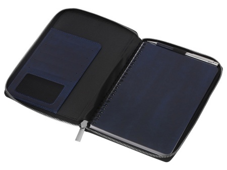 Бизнес-блокнот на молнии А5 Fabrizio с RFID защитой Бизнес-блокнот на молнии А5 Fabrizio с RFID защитой