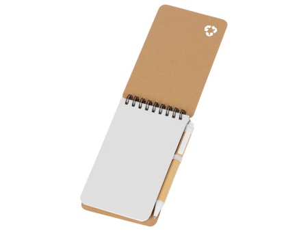 Набор канцелярский с блокнотом и ручкой Masai, белый Набор канцелярский с блокнотом и ручкой Masai, белый