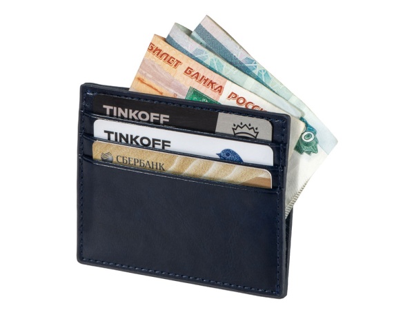 Картхолдер для 6 пластиковых карт с RFID-защитой Fabrizio, синий Картхолдер для 6 пластиковых карт с RFID-защитой Fabrizio, синий