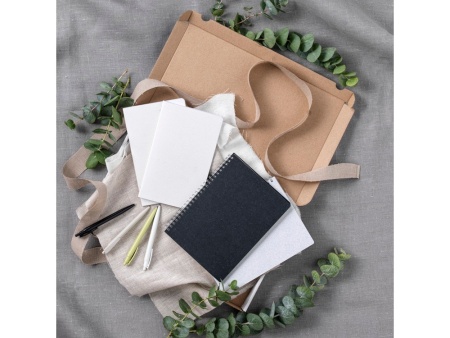 Блокнот Bianco формата A5 на гребне, белый Блокнот Bianco формата A5 на гребне, белый