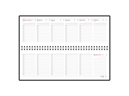 Планинг недатированный Бумвинил, зеленый Планинг недатированный Бумвинил, зеленый