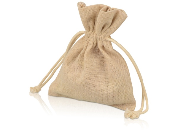 Мешочек подарочный, лен, малый, натуральный Мешочек подарочный, лен, малый, натуральный