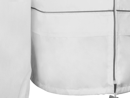 Короткий дождевик Tornado со светоотражающими элементами, белый Короткий дождевик Tornado со светоотражающими элементами, белый