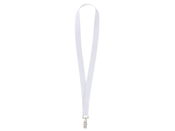 Ланъярд из RPET с клипом, белый