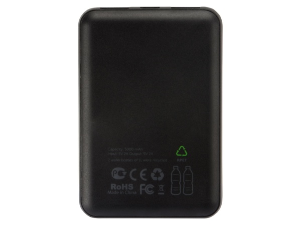 Внешний аккумулятор из rPET Reborn, 5000 mAh