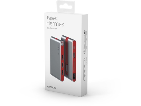 Разветвитель для компьютера 8-в-1  Type-C Hermes