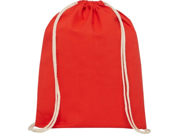 Рюкзак со шнурком Tenes из хлопка плотностью 140 г/м2, красный Рюкзак со шнурком Tenes из хлопка плотностью 140 г/м2, красный