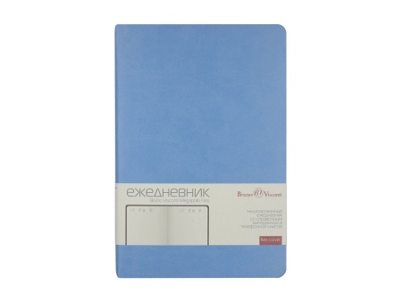 Ежедневник А5 недатированный Megapolis Flex, небесно-голубой