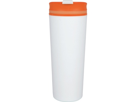 Термокружка Brite 500мл, белый/оранжевый