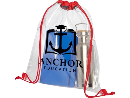 Рюкзак Lancaster, прозрачный/красный