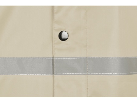 Длиный дождевик Lanai  из полиэстера со светоотражающей тесьмой, молочный Длиный дождевик Lanai  из полиэстера со светоотражающей тесьмой, молочный