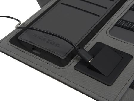 Органайзер с беспроводной зарядкой 5000 mAh Powernote, светло-серый