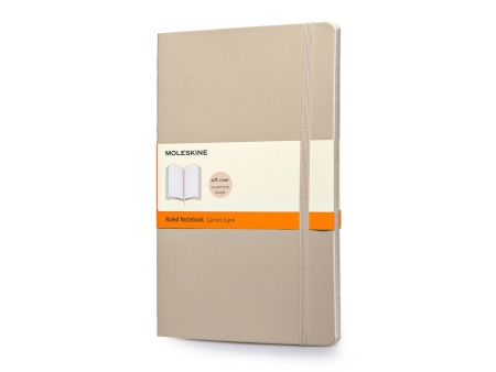 Записная книжка Moleskine Classic Soft (в линейку), Large (13х21см), бежевый Записная книжка Moleskine Classic Soft (в линейку), Large (13х21см), бежевый