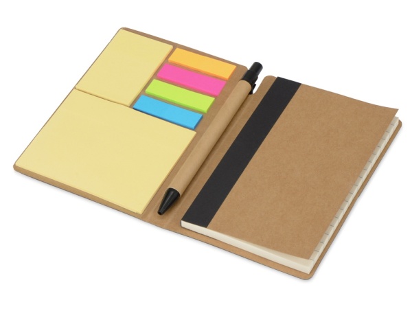Набор стикеров Write and stick с ручкой и блокнотом, черный Набор стикеров Write and stick с ручкой и блокнотом, черный