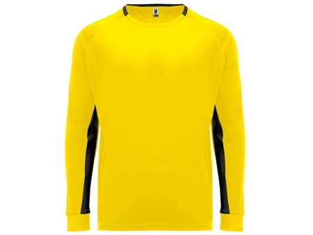 Футболка Porto  мужская с длинным рукавом, желтый/черный