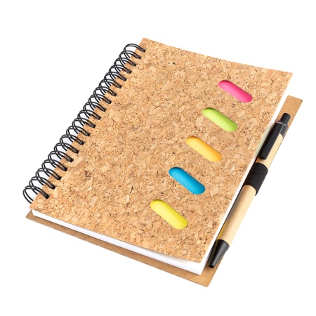 Блокнот "Гарольд" со стикерами и шариковой ручкой, черный Блокнот "Гарольд" со стикерами и шариковой ручкой, черный