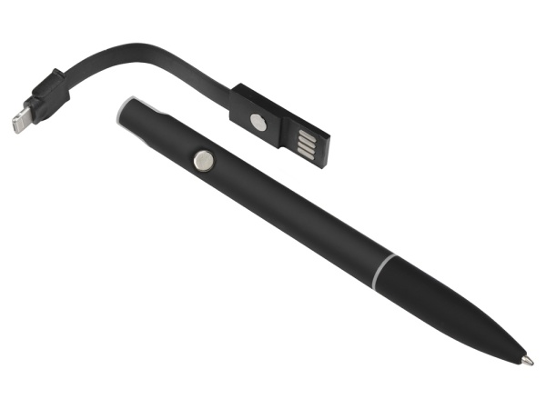 Ручка металлическая шариковая Connect с кабелем USB 2 в 1 Ручка металлическая шариковая Connect с кабелем USB 2 в 1