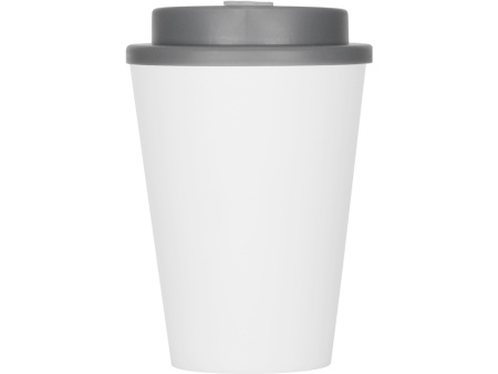 Пластиковый стакан Take away с двойными стенками и крышкой с силиконовым клапаном, 350 мл, белый/серый Пластиковый стакан Take away с двойными стенками и крышкой с силиконовым клапаном, 350 мл, белый/серый