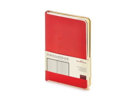 Ежедневник А5 недатированный Chelsea, красный (золотистый кант и срез) Ежедневник А5 недатированный Chelsea, красный (золотистый кант и срез)