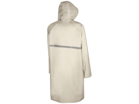 Длиный дождевик Lanai  из полиэстера со светоотражающей тесьмой, молочный Длиный дождевик Lanai  из полиэстера со светоотражающей тесьмой, молочный
