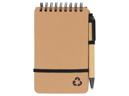 Набор канцелярский с блокнотом и ручкой Masai, черный Набор канцелярский с блокнотом и ручкой Masai, черный