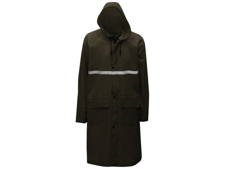 Длиный дождевик Lanai  из полиэстера со светоотражающей тесьмой, молочный Длиный дождевик Lanai  из полиэстера со светоотражающей тесьмой, молочный