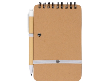 Набор канцелярский с блокнотом и ручкой Masai, белый Набор канцелярский с блокнотом и ручкой Masai, белый