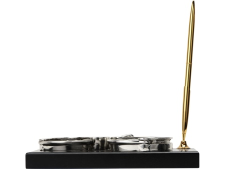 Настольный прибор Правопорядок, серебристый/черный/золотистый (Р)