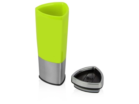 Кружка с термоизоляцией Пиренеи, зеленое яблоко/серебристый