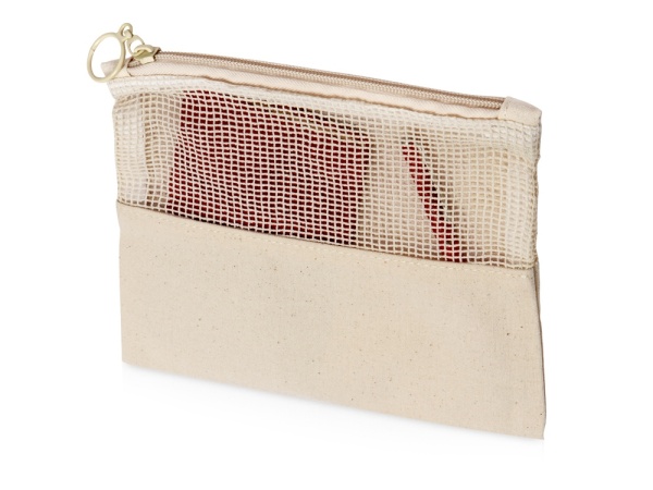 Косметичка Mesh хлопковая с сетчатой вставкой Косметичка Mesh хлопковая с сетчатой вставкой