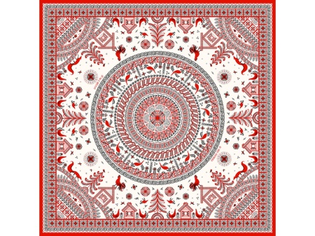 Платок Мезенская роспись