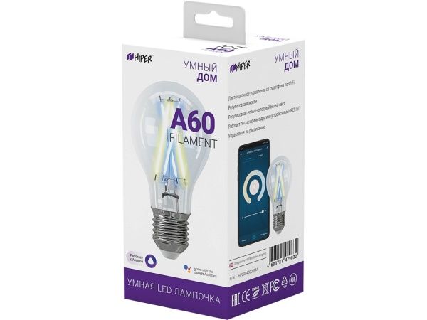 Умная LED лампочка IoT A60 Filament