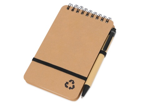 Набор канцелярский с блокнотом и ручкой Masai, черный Набор канцелярский с блокнотом и ручкой Masai, черный