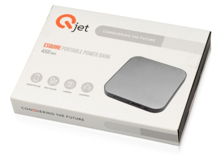Портативное зарядное устройство Esquire, серебристый
