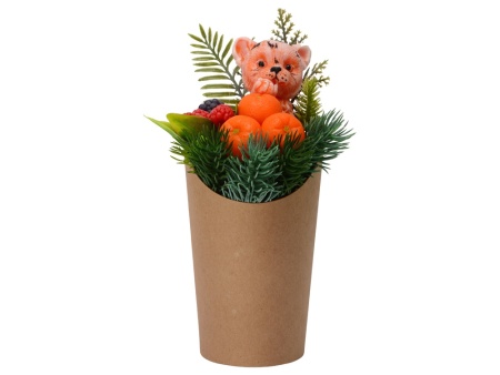 Мыло ручной работы Тигренок в стакане, в подарочном п/э пакете