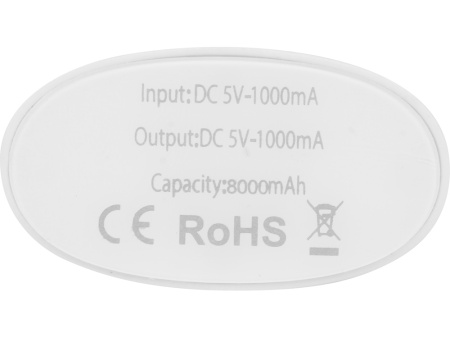 Портативное зарядное устройство Спайк, 8000 mAh, красный