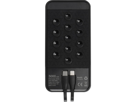 Портативное беспроводное зарядное устройство Octopus Air, 5000 mAh, черный