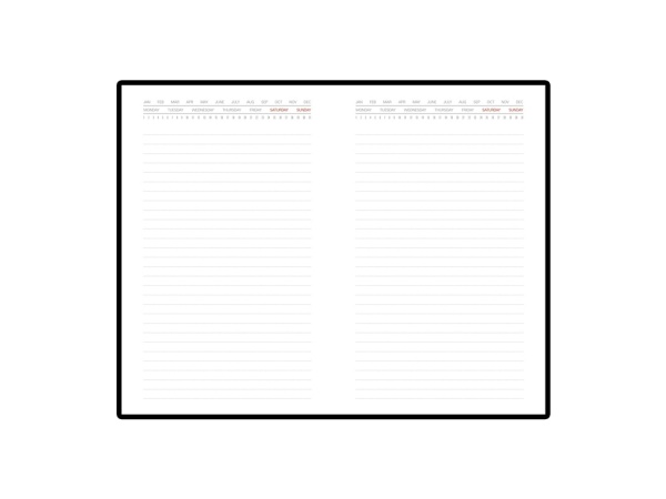 Ежедневник недатированный с индексами А5 Bergamo, черный Ежедневник недатированный с индексами А5 Bergamo, черный