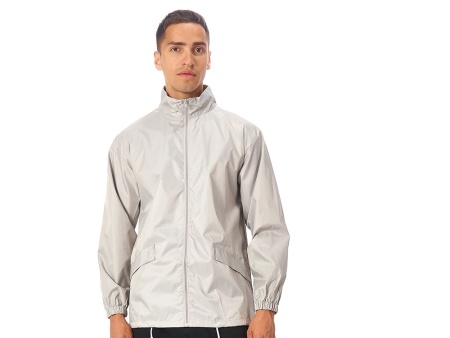 Ветровка Miami мужская с чехлом, серебристый Ветровка Miami мужская с чехлом, серебристый