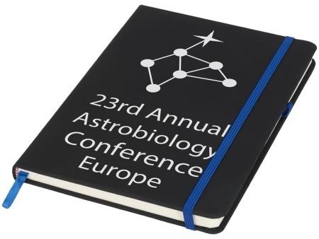 Блокнот Noir среднего размера, черный/синий Блокнот Noir среднего размера, черный/синий