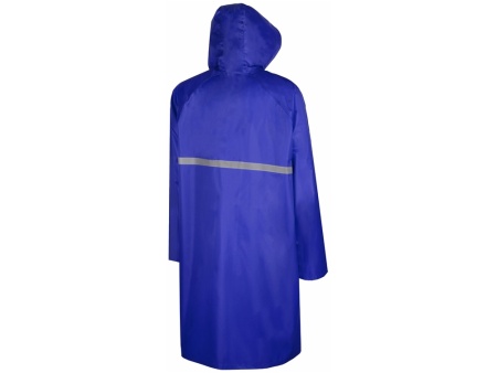 Длиный дождевик Lanai  из полиэстера со светоотражающей тесьмой, кл.синий Длиный дождевик Lanai  из полиэстера со светоотражающей тесьмой, кл.синий