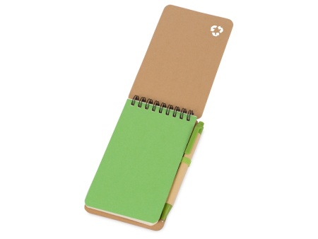 Набор канцелярский с блокнотом и ручкой Masai, зеленое яблоко Набор канцелярский с блокнотом и ручкой Masai, зеленое яблоко