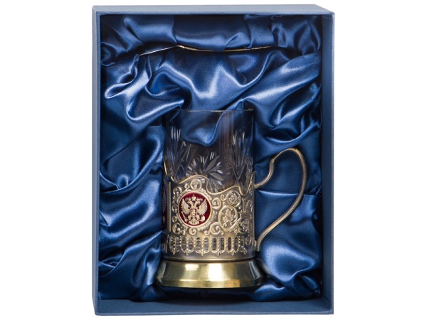 Подстаканник с хрустальным стаканом