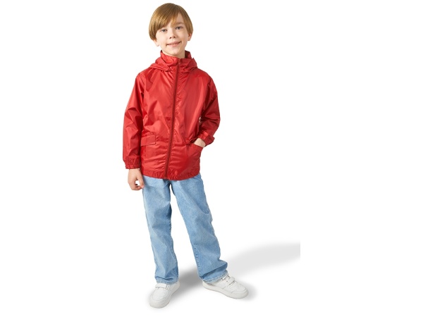 Ветровка Miami детская с чехлом, красный Ветровка Miami детская с чехлом, красный